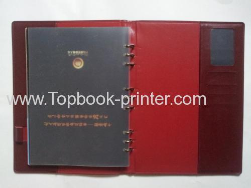 Top-grade debossing hot-stamped leather cover wire-binding hardcover book