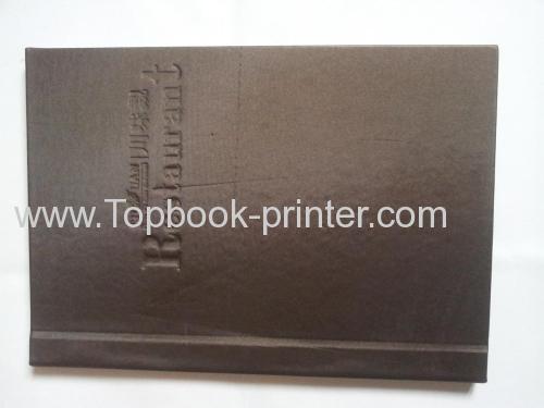 High-grade debossed silk cover sewn-glued binding restaurant hardcover book printer