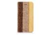 Colorful Personalized Bamboo and Leather Folio Case For iPhone 5 / 5s Wallet Covers