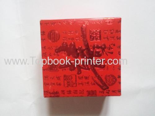 Red gold stamping wedding candies/candy ivory board gift box printing