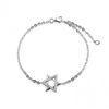 Lucky Tiny Star Bracelet With Rhinestone , Adjustable Charm Bracelets For Women