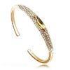 Trendy Woman Gold Plated Cuff Bangle Support Yellow Gold / Rhodium