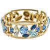 Gold Plated Bangle Bracelet Wide Rhinestone Bangle For Women Gift