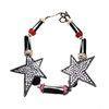 Fashionable Black Sterling Silver Pave Infinity Rhinestone Star Bracelets For Women