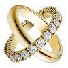 Couple Fashion Jewelry Rings Gold Plated With Crystal Engagement ring