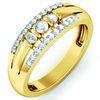 18K Fashion Jewelry Rings Sterling Silver Diamond High-polish Wedding Ring