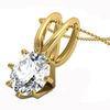 Prone Setting Fashionable Necklaces Gold Plated Charm Neckalces