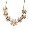 Rose Gold Plated Fashion Jewelry Necklaces Lovely Flower Shaped Necklace