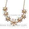 Rose Gold Plated Fashion Jewelry Necklaces Lovely Flower Shaped Necklace