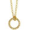Gold Plated Fashion Jewelry Necklaces Rhinestone Open Circle Pendant Necklace