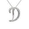 Zircon Sterling Silver Initial D alphabet Pendant High End Fashion Jewelry