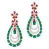 Various Plating Color Stylish Earrings Girl Rhinestone Drop Earrings