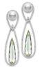 Pearl High End Fashion Jewelry Teardrop Earrings In Silver For Wedding