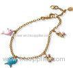 Charm Animal Themed Multicolor Gold Plated Animal Charm Chain Bracelet