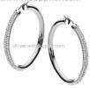 925 Sterling Silver Micro Pave Jewelry Micro Pave Hoop Earrings