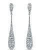 Teardrop Sterling Silver Micro Pave Jewelry Crystal Pave CZ Earrings