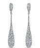 Teardrop Sterling Silver Micro Pave Jewelry Crystal Pave CZ Earrings