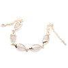 Fashionable Fish Shaped Rose Gold 925 Silver Crystal Bracelet For Girls