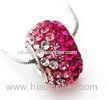 Crystal Bead Charm 925 Sterling Silver Red Crystal Jewelry Bead