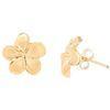 Trendy Yellow Gold Plated Plumeria Stud Earring Jewelry For Bridesmaid