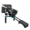 Small Black Camera Shoulder Rig Video Double-Handle system Compatible With 15mm Rod