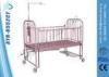 Pink Movable Manual Pediatric Hospital Bed Two functions With Adjustable Back / Leg