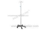 Hospital Stainless Steel Portable IV Stand Collapsible IV Pole With 5 Castors