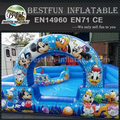 Inflatable colorful soft play ball pit for children