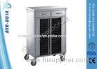 Hospital Stainless Steel Medical Trolleys / Patient Case Trolley With Wheels