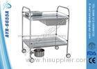 Practical Hospital Stainless Steel Instrument Trolley / Hospital Hand Cart