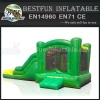Popular green Tropical Area Inflatable Slide Combo
