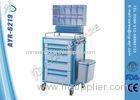 CE ISO Hospital Plastic Anaesthesia Cart Frame With All Drawers Design