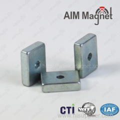 Sintered NdFeB Industry Zn Plated Magnet with Countersunk