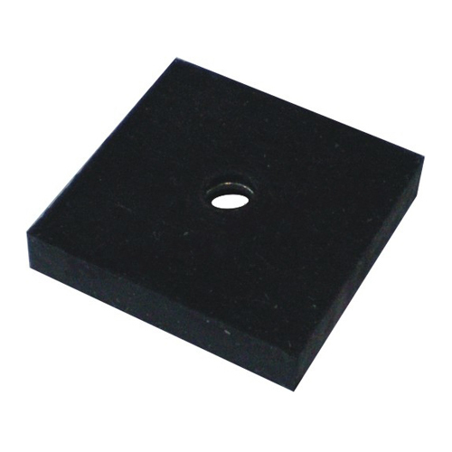 Very Strong Neodymium Block Magnet N45 31 x 31 x 6mm With a D10mm Hole in the Center Black Rubber Coated