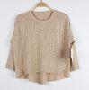 Autumn girls cable knit Sweaters Special Plaid Back Short Pullover Top