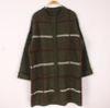 Plus Size Womens Wool Sweaters Rib Crew Neck Long Stripe Cardigan Knitwear Supply