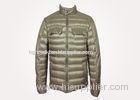 Zipper Comfortable Mountain Hardwear Down Jacket Nylon Lightweight For Men