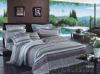Simple Style Printed Bedding Sets Twill Cotton Green Reactive Printing , Home Products