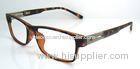 MEN Rectangle Coffee / Black Nylon Eyeglass Frames Myopia Glasses