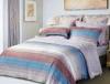 Neutral Stripe Tencel Lyocell Bedding Linens Reactive Printing Dye For Summer