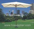 Square Cantilever Umbrella / Hardwood Outdoor Wooden Umbrella Without Flap