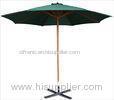 Natural Outdoor Cantilever Umbrella Wooden Market Umbrella For Hotel Cafe