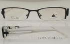 Black And Clear Metal Optical Eyeglass Frames For Unisex , Durable Rectangular Shaped