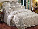 Sliver Art King Size Luxury Bed Sets Silk Jacquard Fabric for Supreme Taste