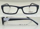 Black And White Acetate Optical Frames For Lady , Classical Double Colors