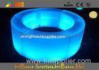 PE LED Bar Furniture Round Bar Counter , LED Display Table