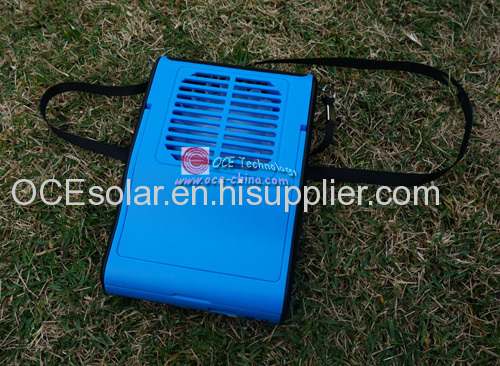  Portable Solar Charger with LED Light /Mini Fan for Walking Outside Sports