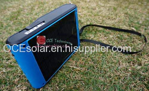  Portable Solar Charger with LED Light /Mini Fan for Walking Outside Sports