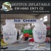 Inflatable ice cream model in hot summer