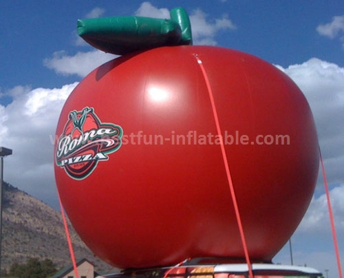 Giant inflatable apple for advertising